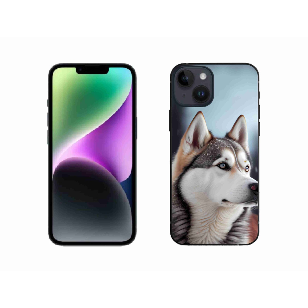 Gelový kryt mmCase na iPhone 14 - sibiřský husky