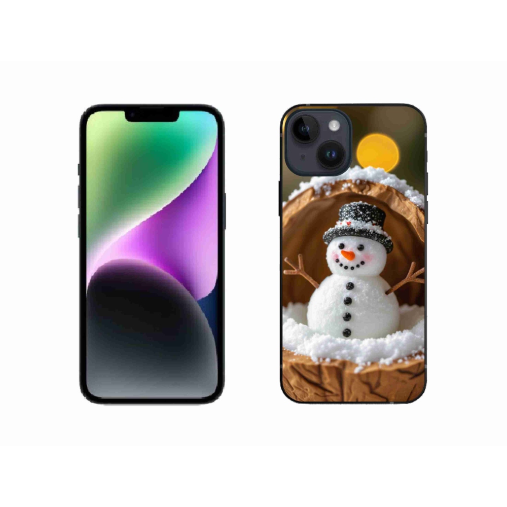 Gelový kryt mmCase na iPhone 14 - sněhulák 4
