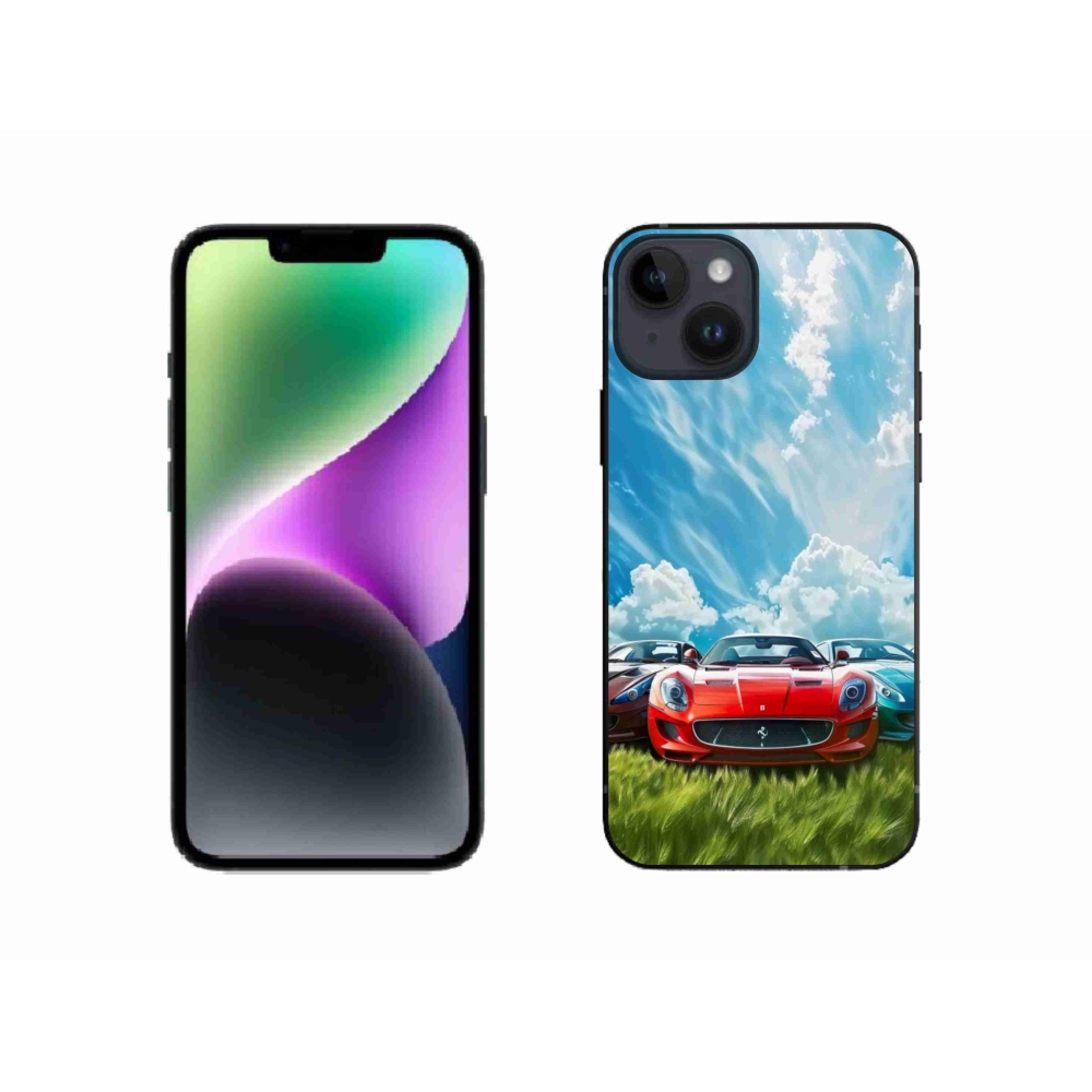 Gelový kryt mmCase na iPhone 14 - sportovní vozy