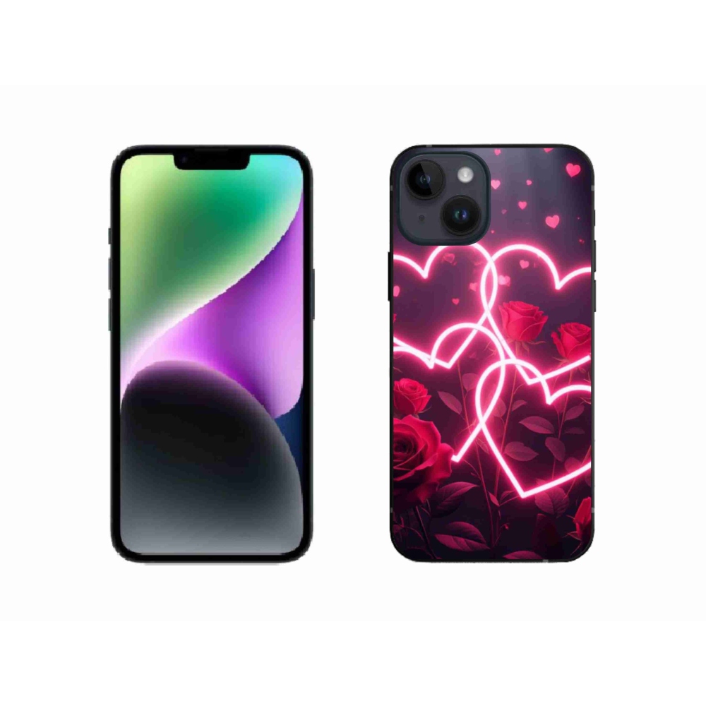 Gelový kryt mmCase na iPhone 14 - srdce lásky