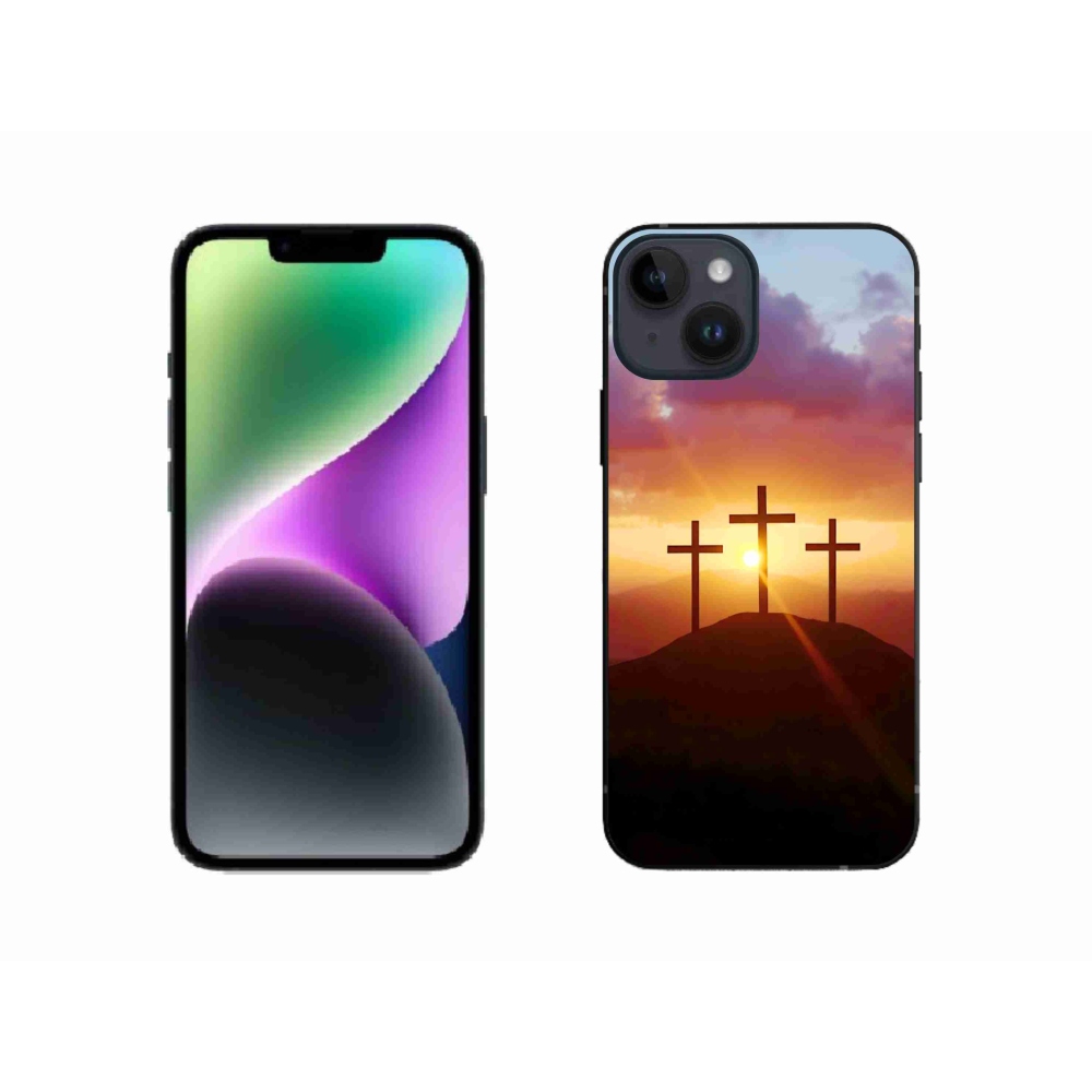 Gelový kryt mmCase na iPhone 14 - tři kříže