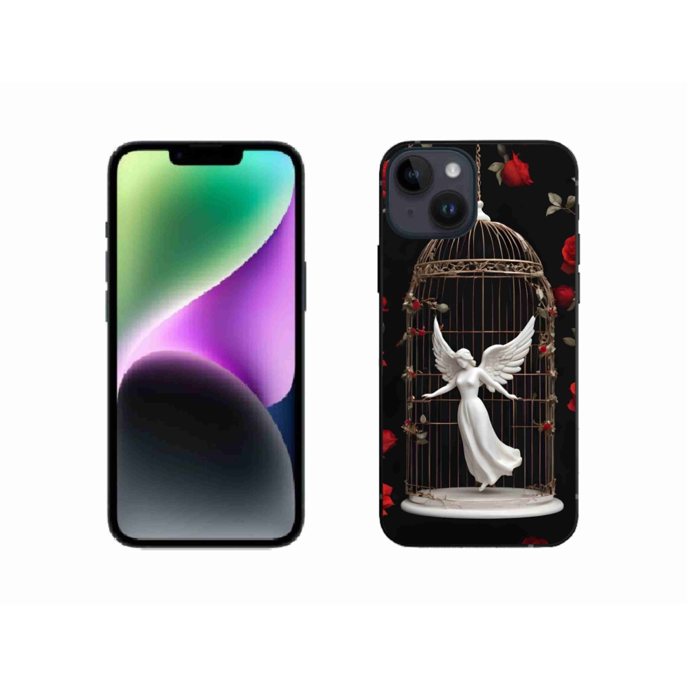 Gelový kryt mmCase na iPhone 14 - uvězněný anděl