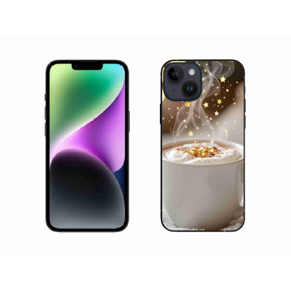 Gelový kryt mmCase na iPhone 14 - vánoční horký nápoj