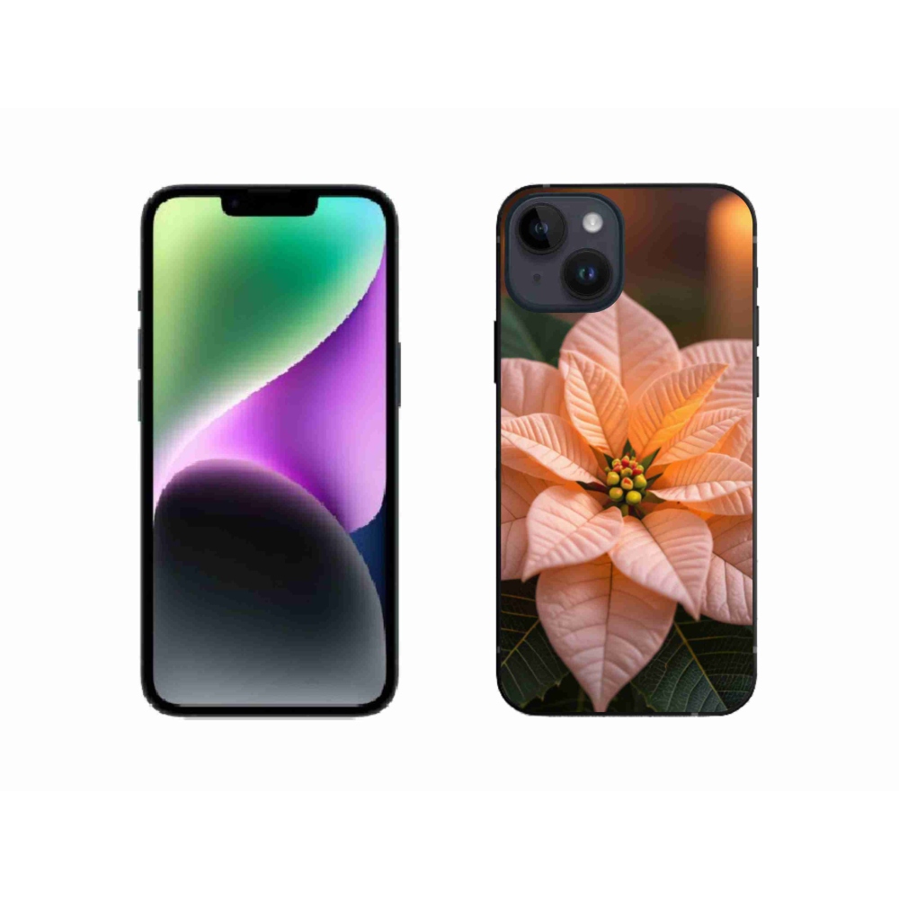 Gelový kryt mmCase na iPhone 14 - vánoční hvězda