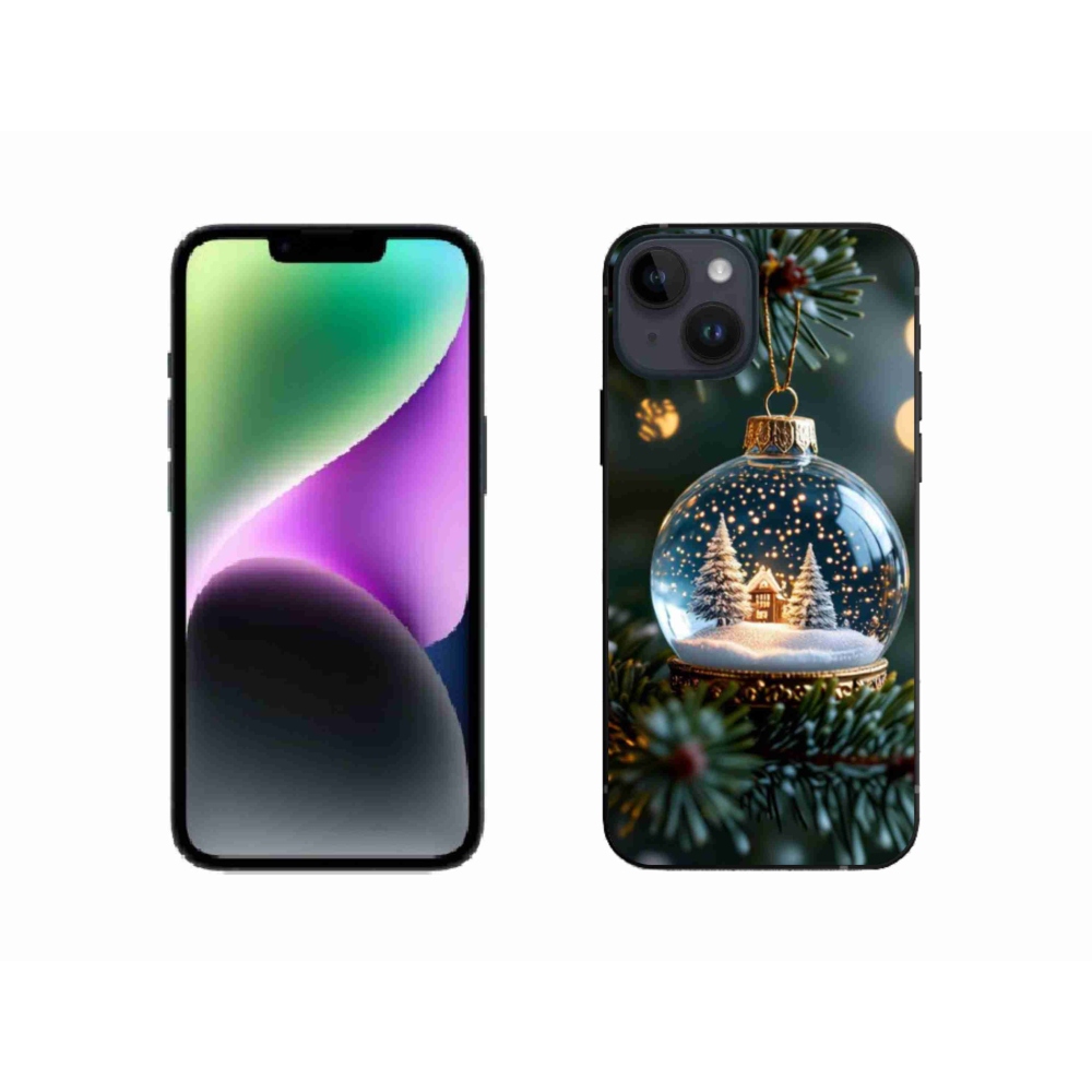 Gelový kryt mmCase na iPhone 14 - vánoční koule 2