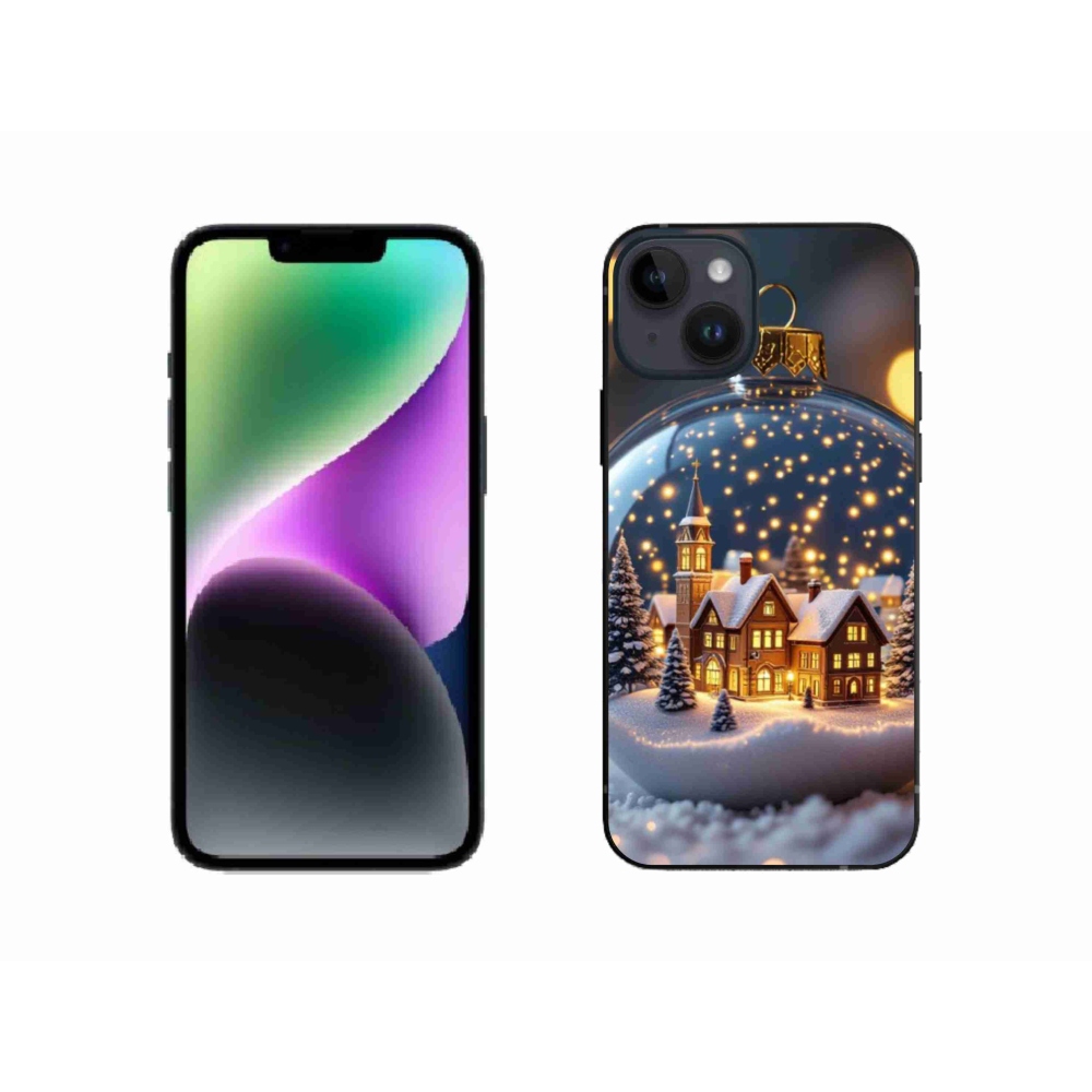 Gelový kryt mmCase na iPhone 14 - vánoční koule 4