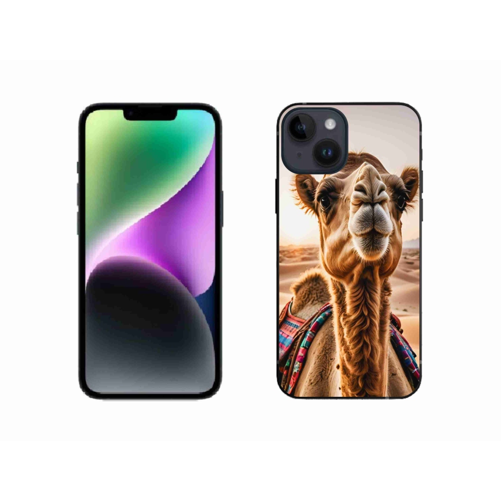 Gelový kryt mmCase na iPhone 14 - velbloud