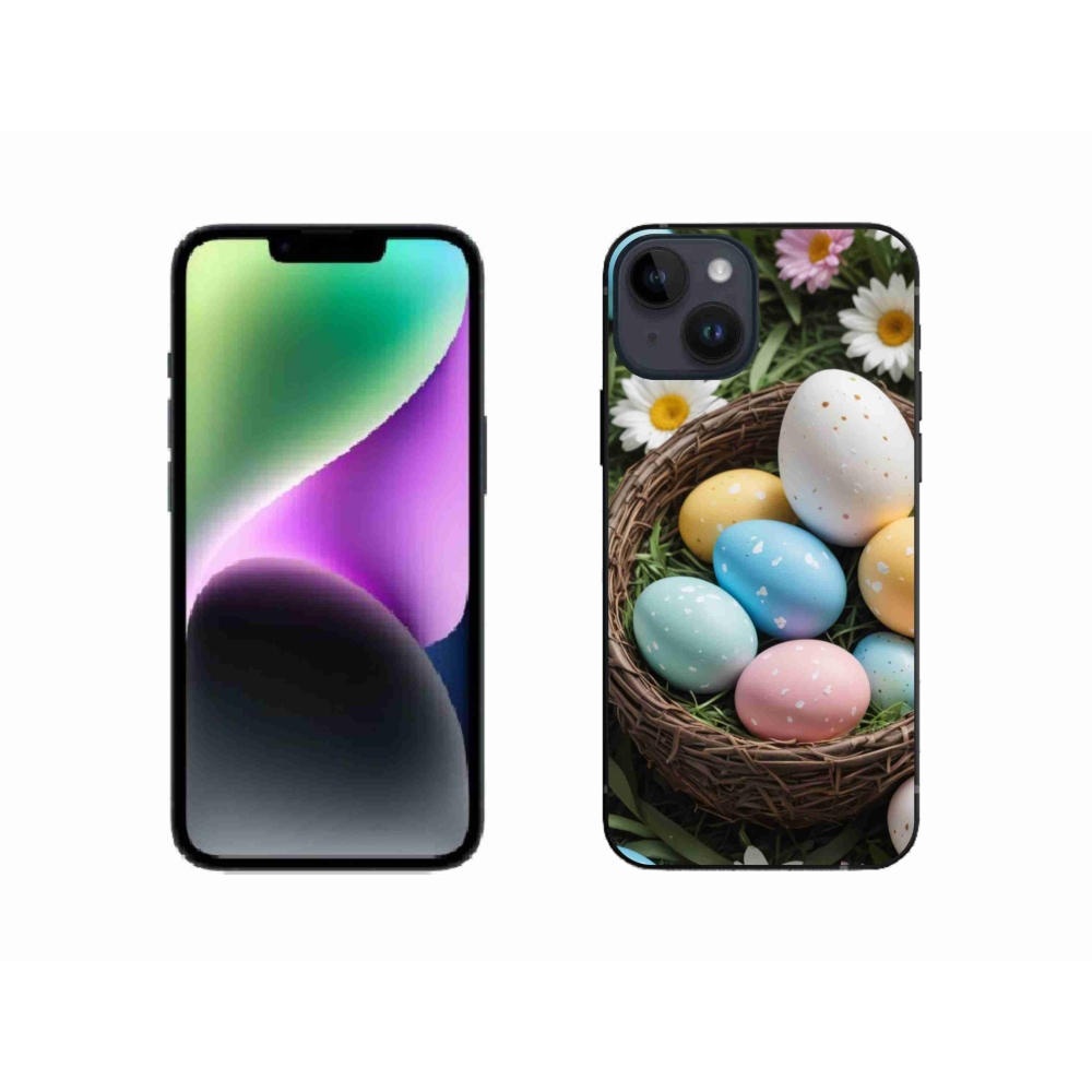 Gelový kryt mmCase na iPhone 14 - velikonoční vajíčka 2