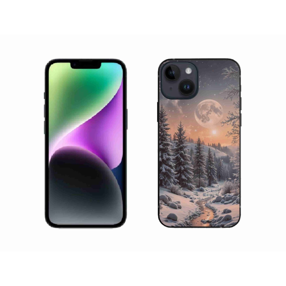 Gelový kryt mmCase na iPhone 14 - zimní krajina 2