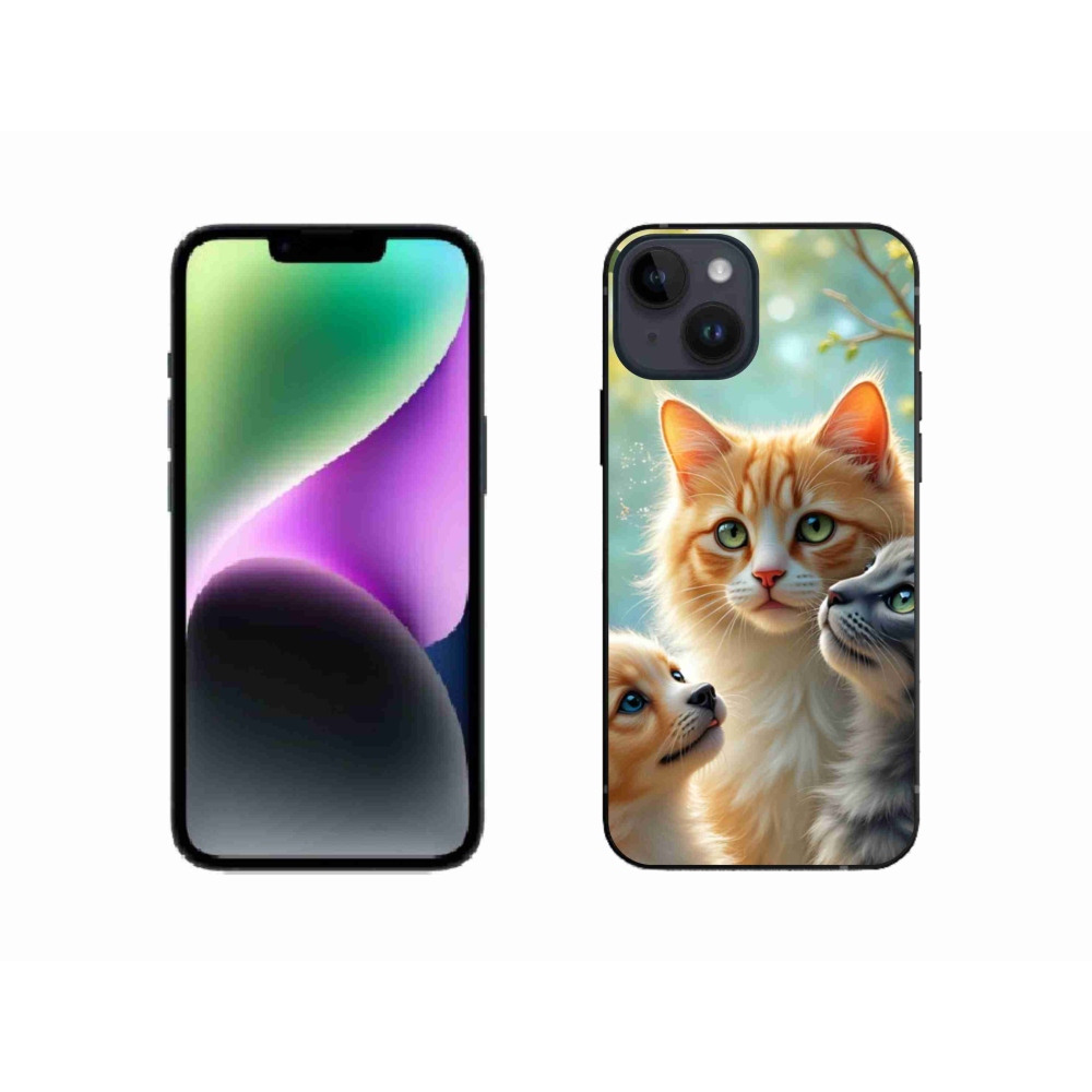 Gelový kryt mmCase na iPhone 14 - zvířecí přátelství 2