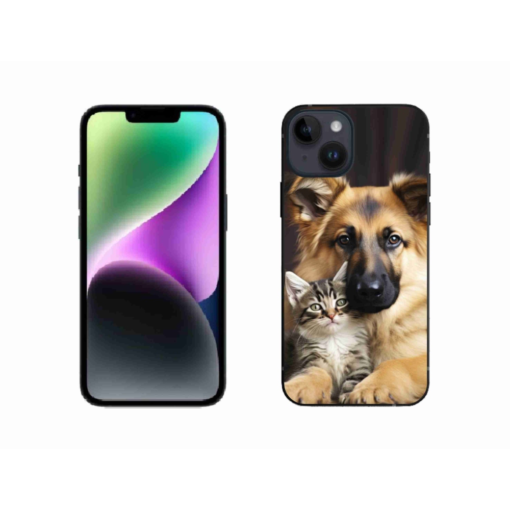 Gelový kryt mmCase na iPhone 14 - zvířecí přátelství