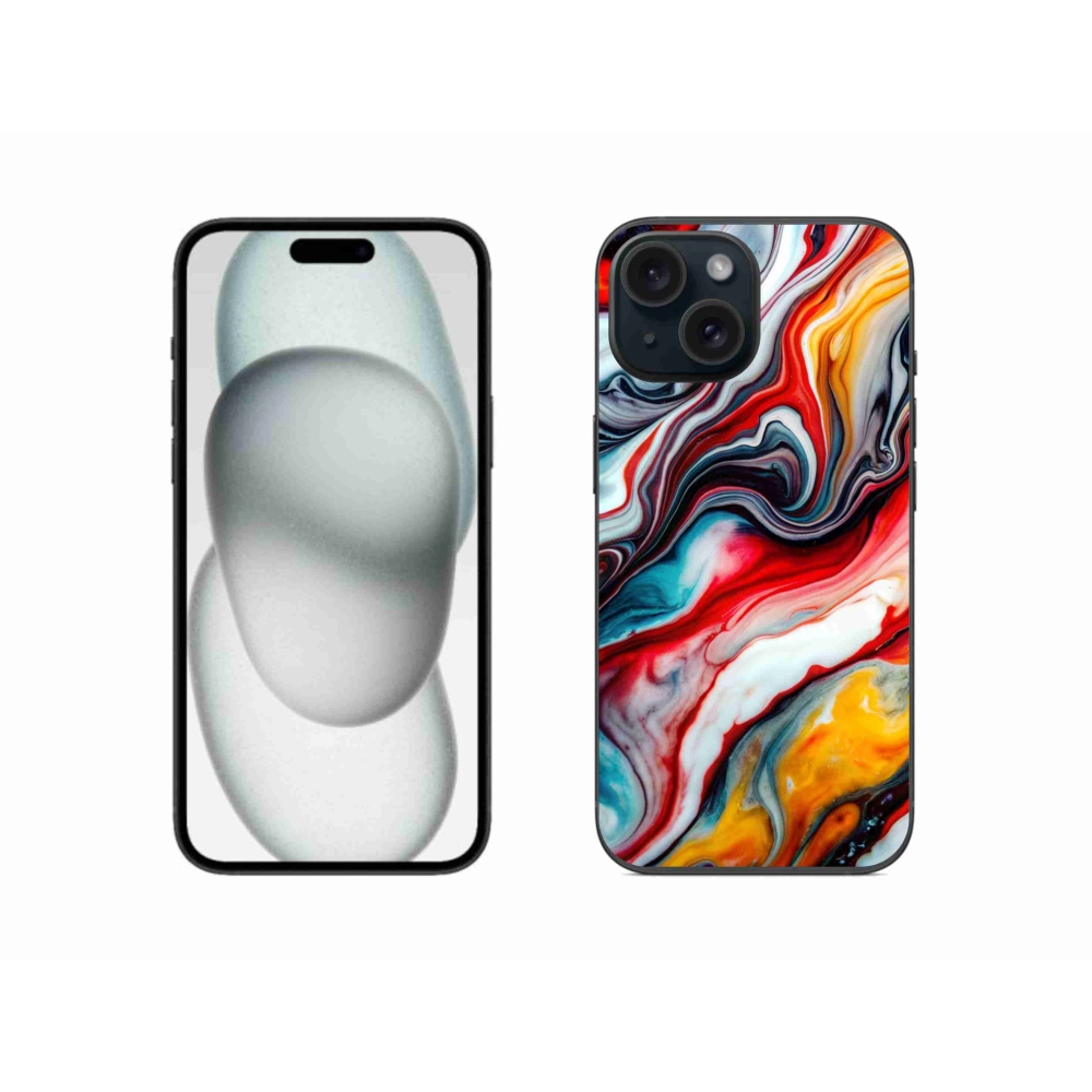 Gelový kryt mmCase na iPhone 15 - abstraktní motiv 35