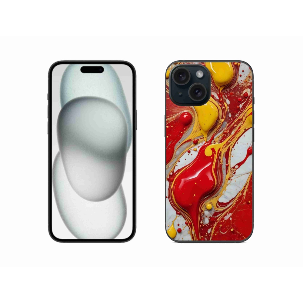 Gelový kryt mmCase na iPhone 15 - abstraktní motiv 42
