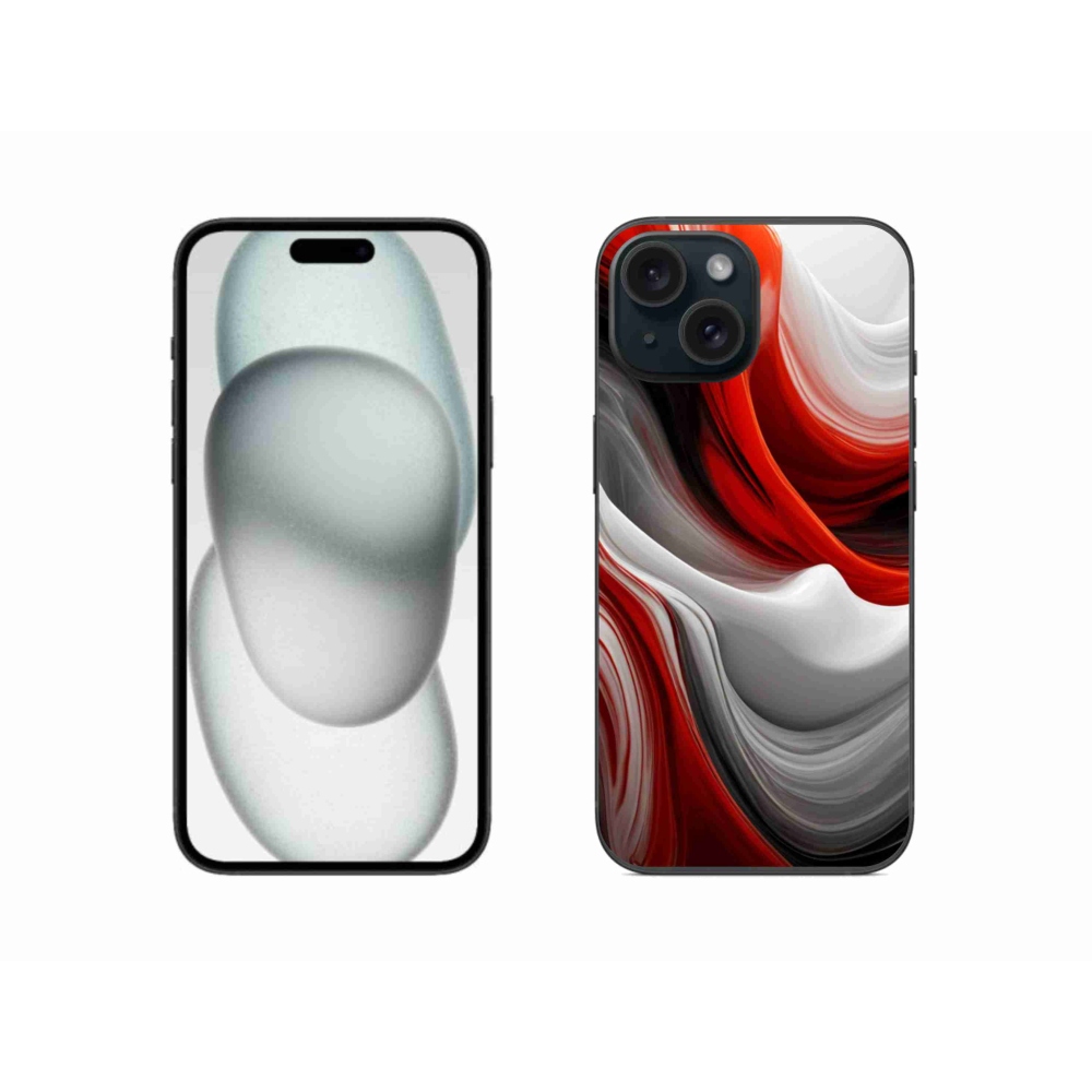 Gelový kryt mmCase na iPhone 15 - abstraktní motiv 47