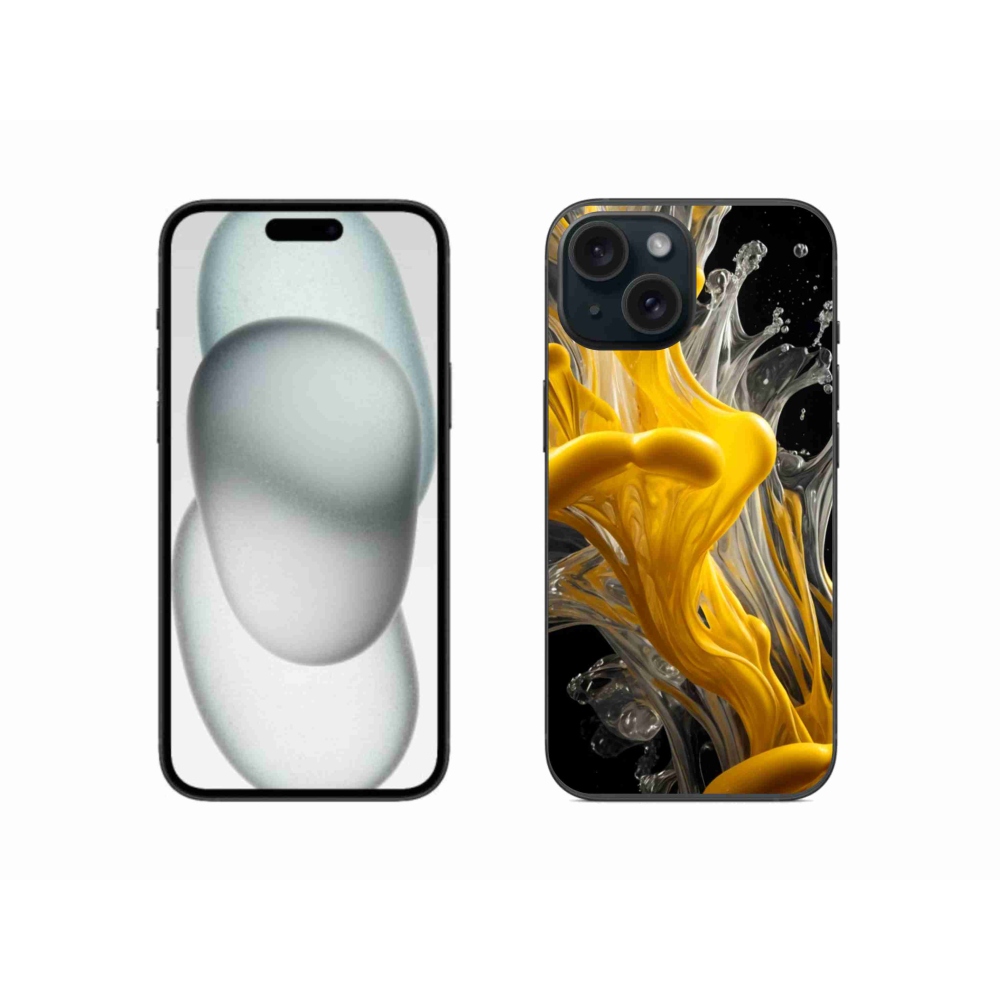Gelový kryt mmCase na iPhone 15 - abstraktní motiv 48