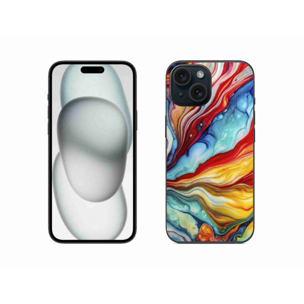 Gelový kryt mmCase na iPhone 15 - abstraktní motiv 58