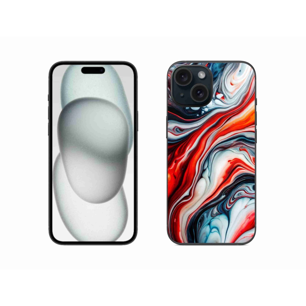 Gelový kryt mmCase na iPhone 15 - abstraktní motiv 63