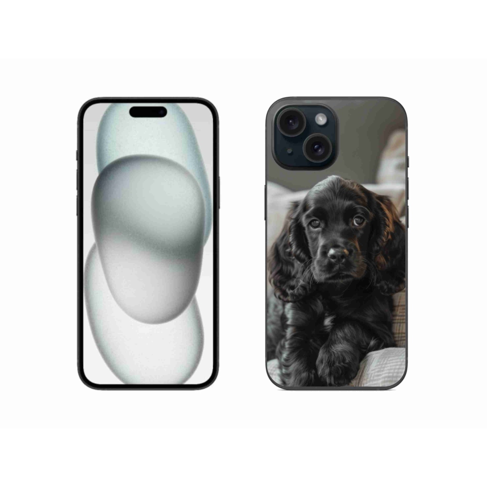 Gelový kryt mmCase na iPhone 15 - anglický kokršpaněl