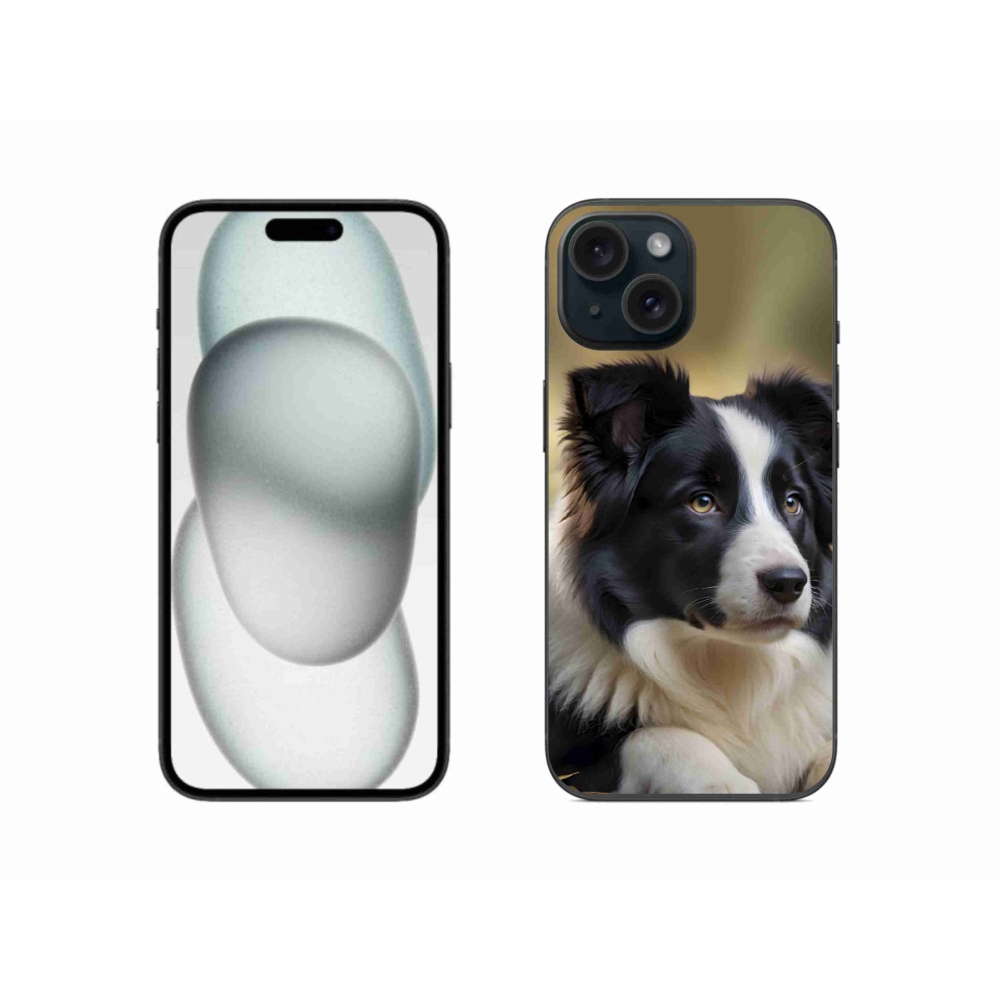 Gelový kryt mmCase na iPhone 15 - border kolie 2