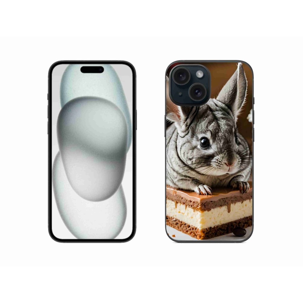 Gelový kryt mmCase na iPhone 15 - činčila