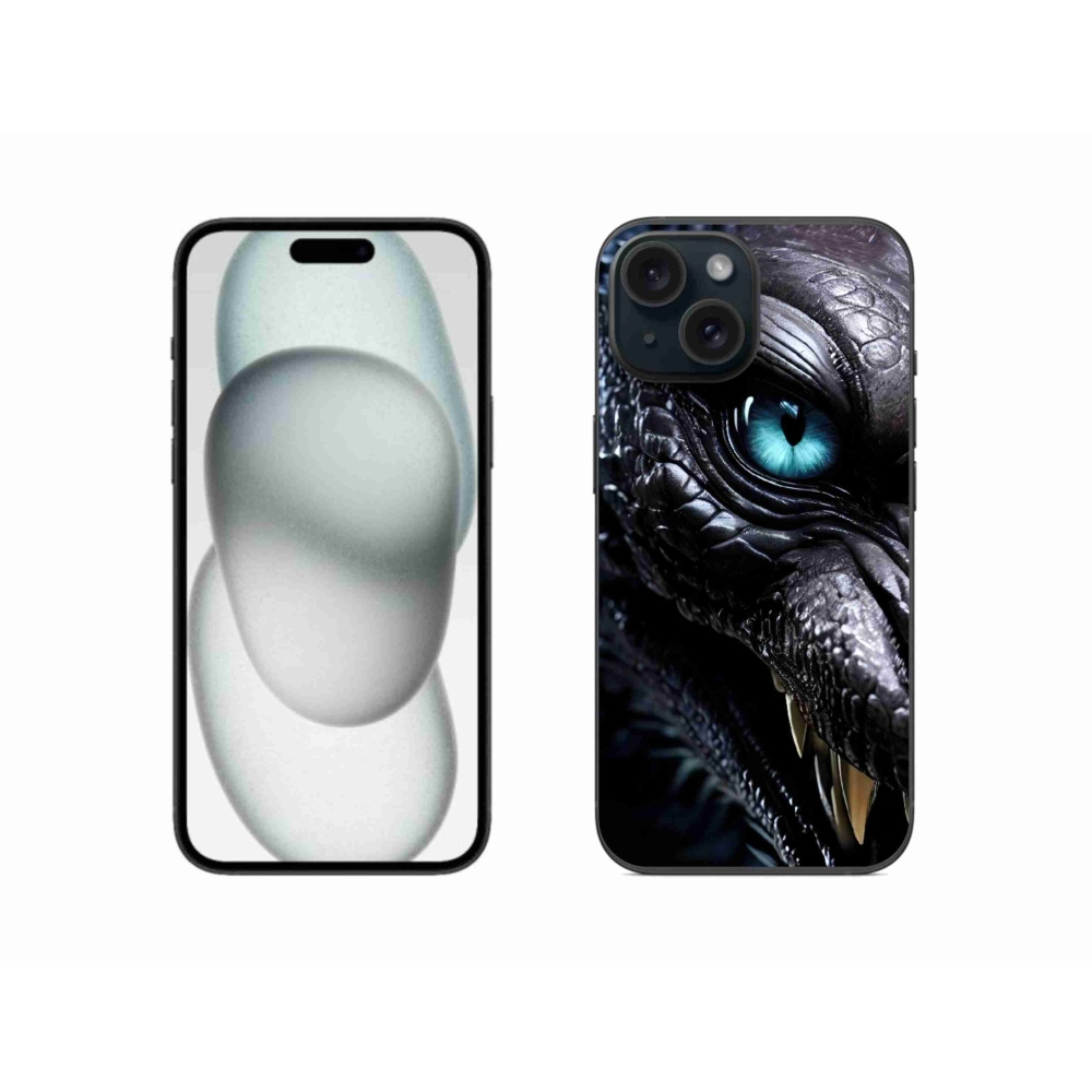 Gelový kryt mmCase na iPhone 15 - dračí pohled