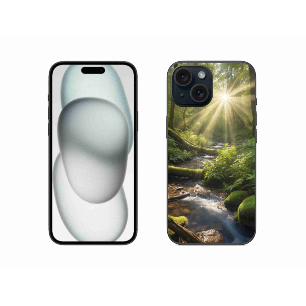 Gelový kryt mmCase na iPhone 15 - hlubina lesa