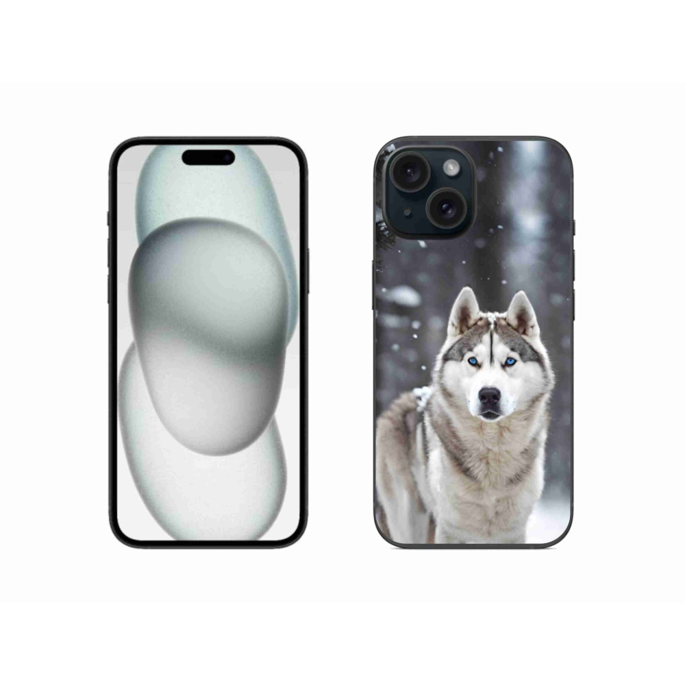Gelový kryt mmCase na iPhone 15 - husky 2