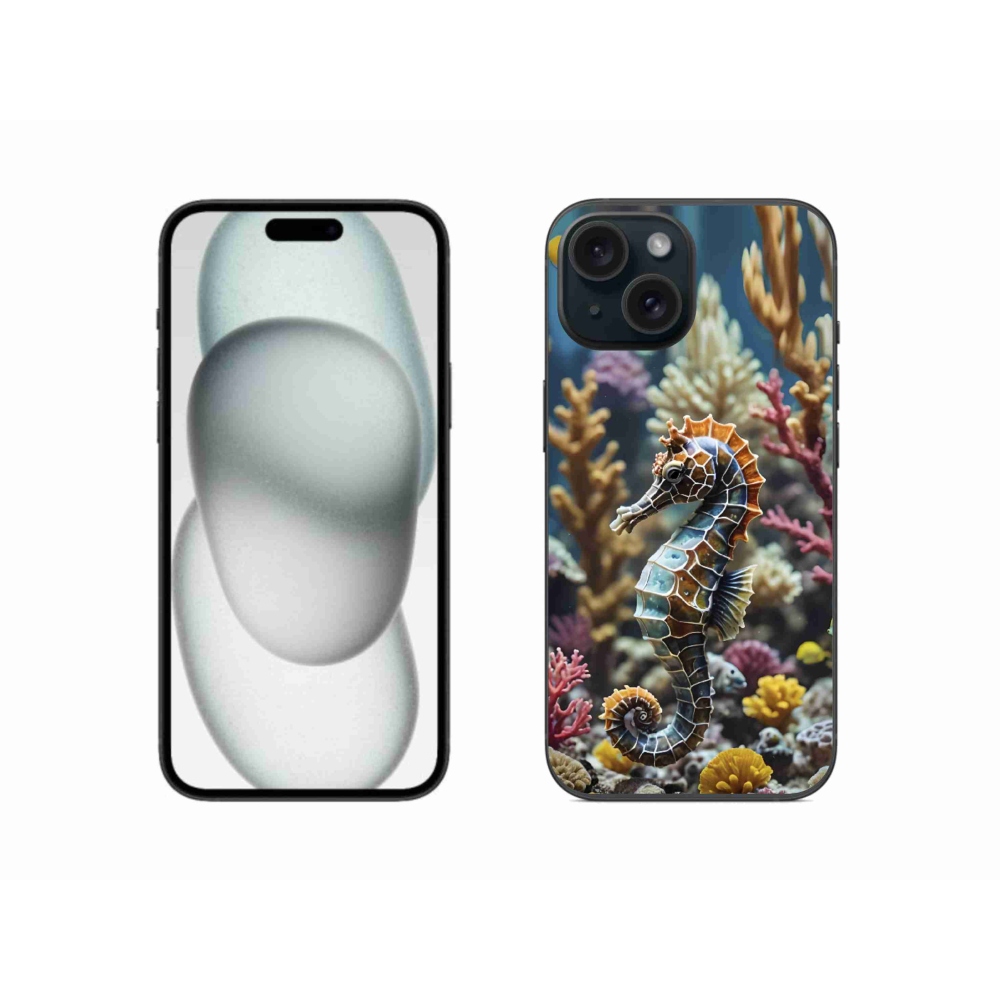 Gelový kryt mmCase na iPhone 15 - mořský koník 2