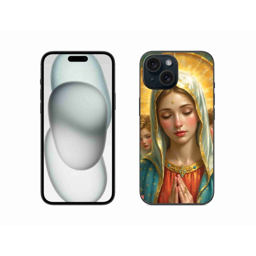 Gelový kryt mmCase na iPhone 15 - náboženský motiv 3