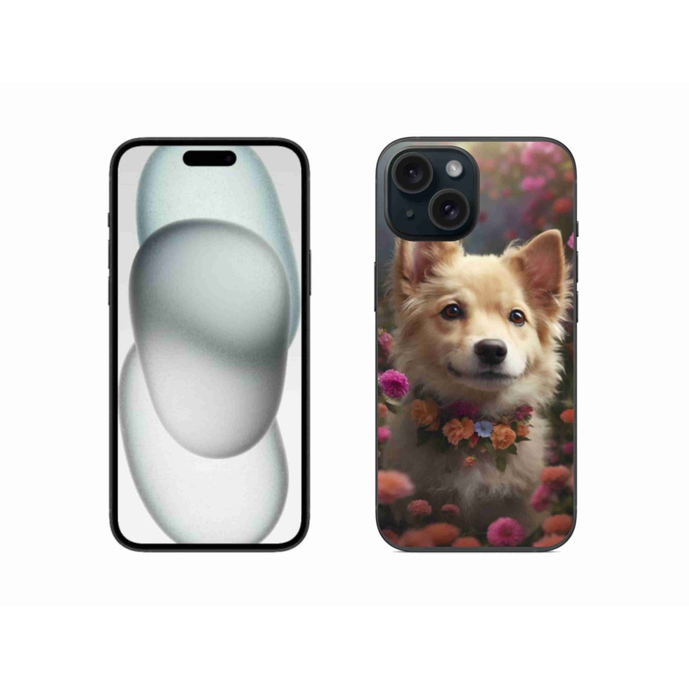 Gelový kryt mmCase na iPhone 15 - německý špic