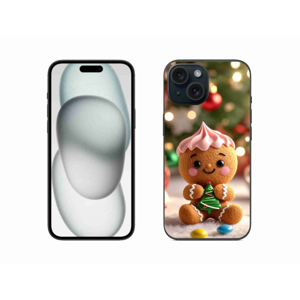 Gelový kryt mmCase na iPhone 15 - perníček