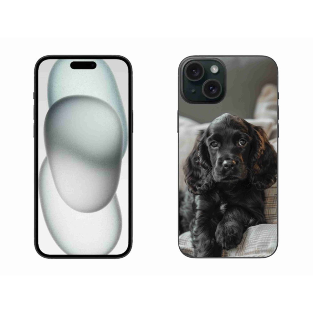 Gelový kryt mmCase na iPhone 15 Plus - anglický kokršpaněl