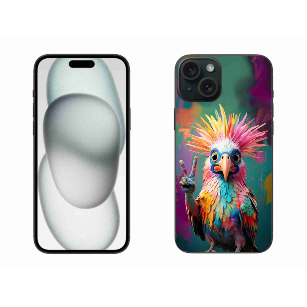 Gelový kryt mmCase na iPhone 15 Plus - barevný rebel