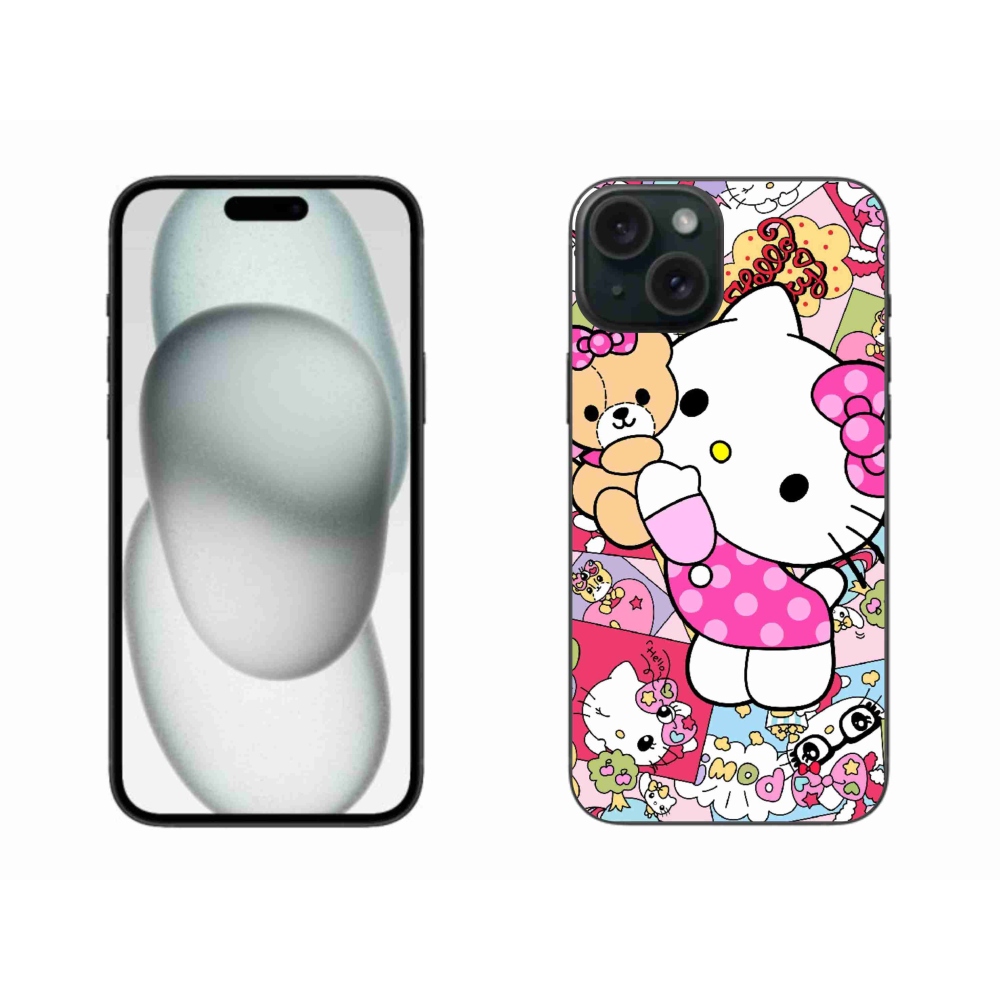Gelový kryt mmCase na iPhone 15 Plus - cute kitty