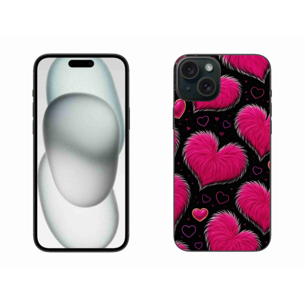 Gelový kryt mmCase na iPhone 15 Plus - hebká srdce