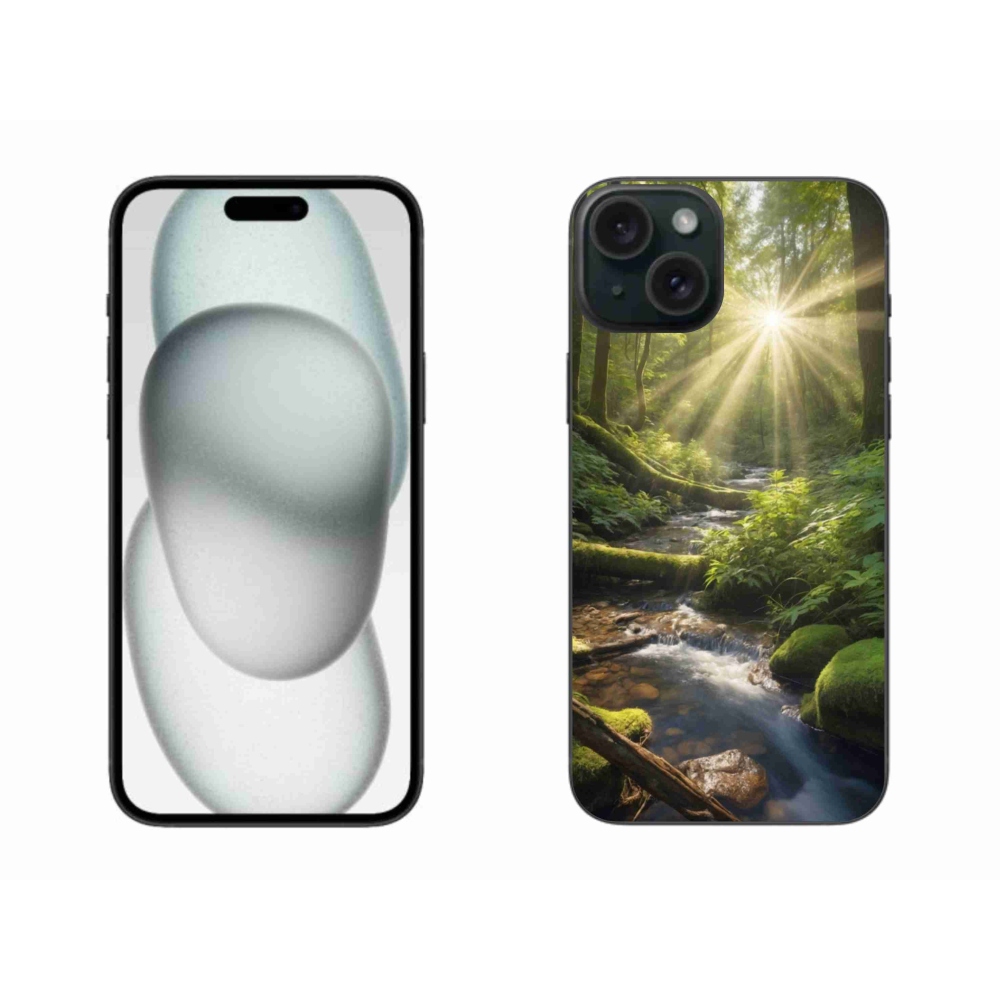Gelový kryt mmCase na iPhone 15 Plus - hlubina lesa