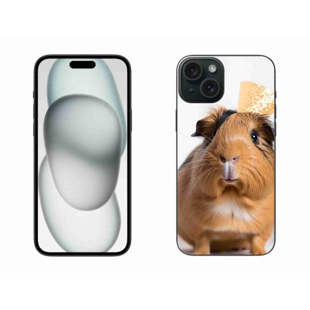 Gelový kryt mmCase na iPhone 15 Plus - hnědé morče