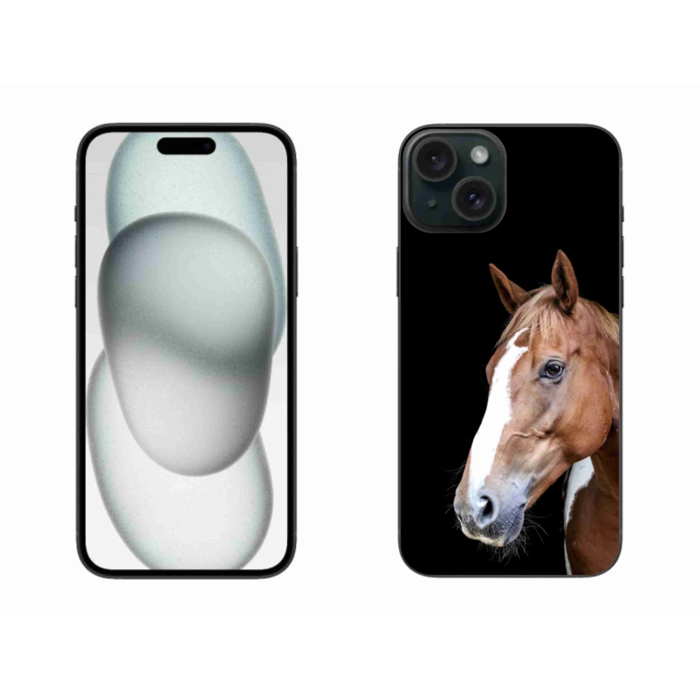 Gelový kryt mmCase na iPhone 15 Plus - hnědý kůň 3