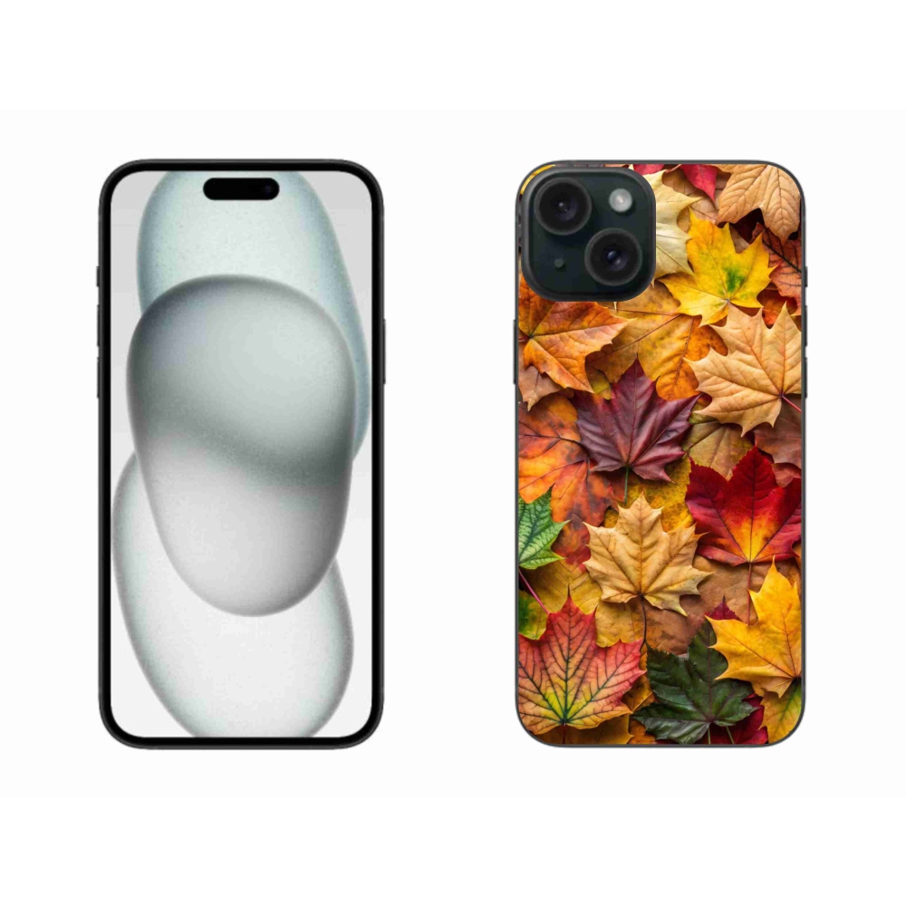Gelový kryt mmCase na iPhone 15 Plus - javorové listy 2
