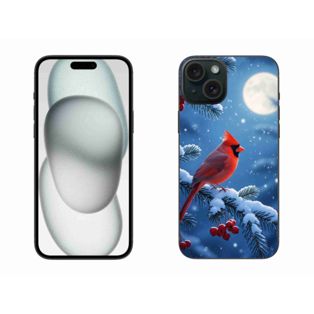 Gelový kryt mmCase na iPhone 15 Plus - kardinál červený
