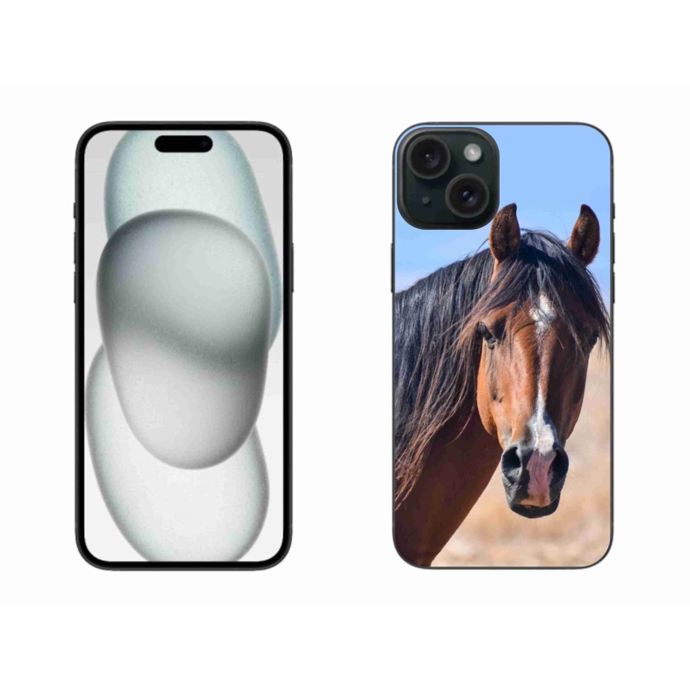 Gelový kryt mmCase na iPhone 15 Plus - klidný kůň