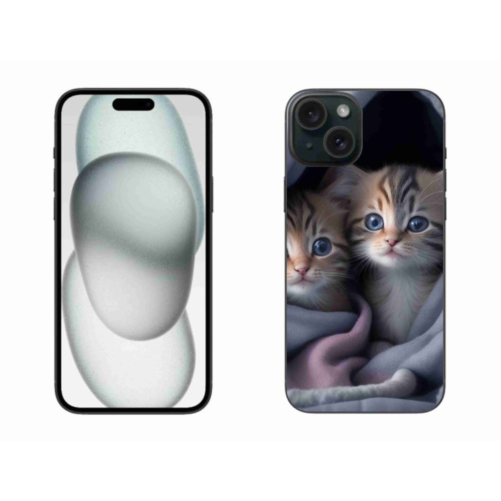 Gelový kryt mmCase na iPhone 15 Plus - kočičí duo 2