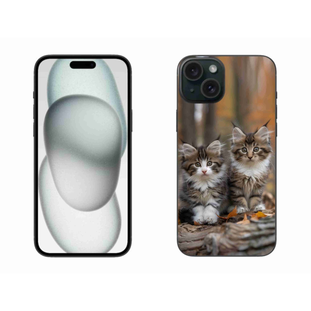 Gelový kryt mmCase na iPhone 15 Plus - kočičí duo 3
