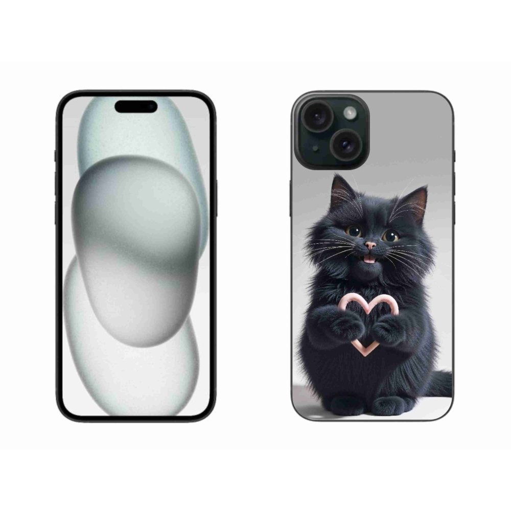 Gelový kryt mmCase na iPhone 15 Plus - kočičí láska 3
