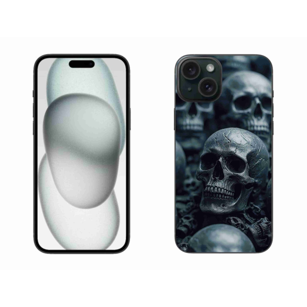 Gelový kryt mmCase na iPhone 15 Plus - lebka 2