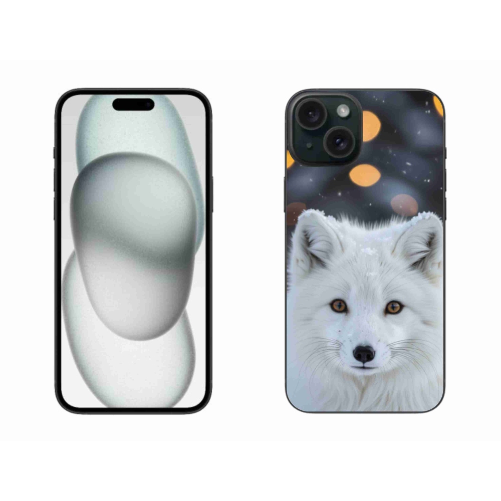 Gelový kryt mmCase na iPhone 15 Plus - liška polární