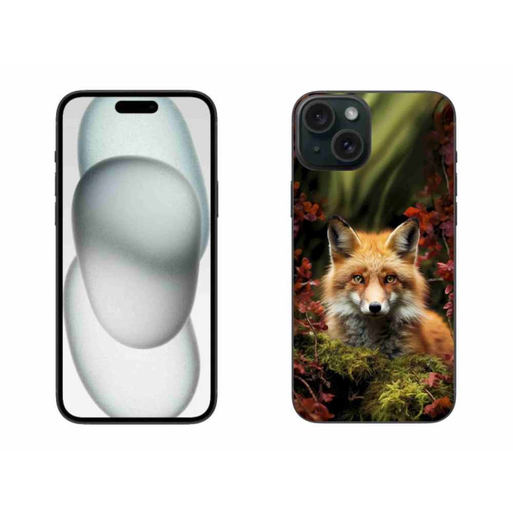 Gelový kryt mmCase na iPhone 15 Plus - liška v lese