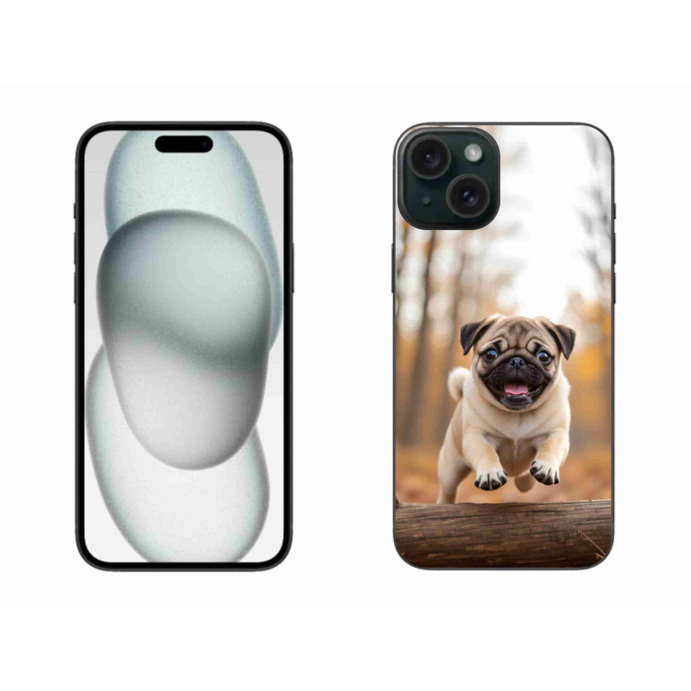 Gelový kryt mmCase na iPhone 15 Plus - mops 2