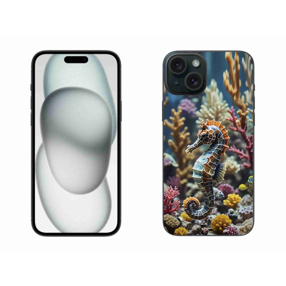 Gelový kryt mmCase na iPhone 15 Plus - mořský koník 2