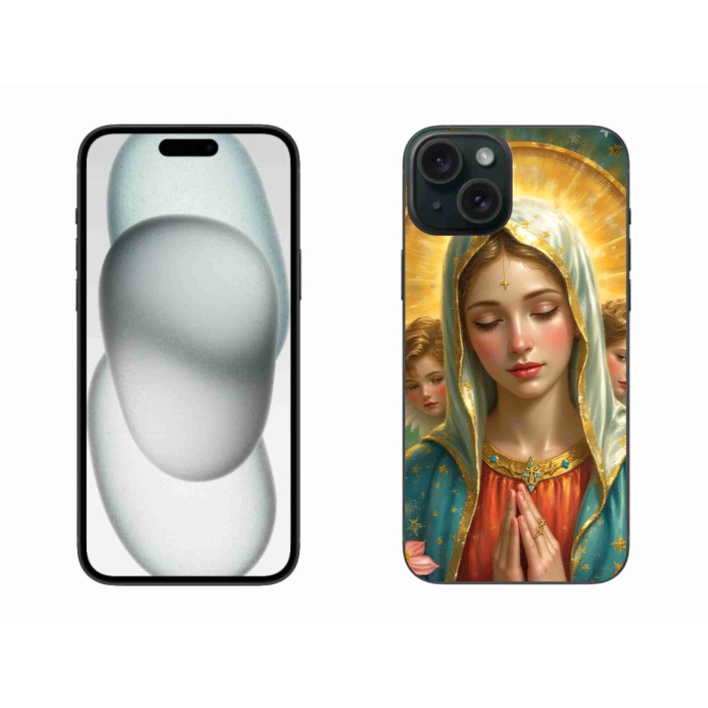 Gelový kryt mmCase na iPhone 15 Plus - náboženský motiv 3